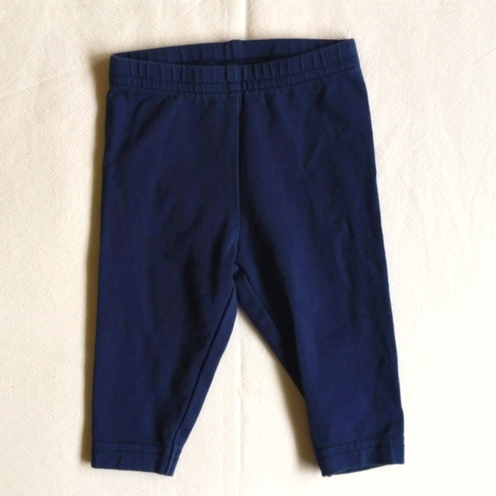 carter's basic navy blue stretch cotton leggings 3 months baby girl